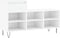 vidaXL - Schoenenkast - 102x36x60 - cm - bewerkt - hout - hoogglans - wit