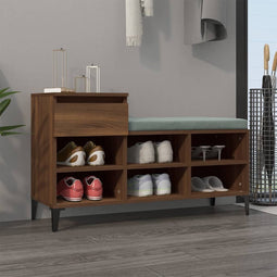 vidaXL - Schoenenkast - 102x36x60 - cm - bewerkt - hout - hoogglans - wit