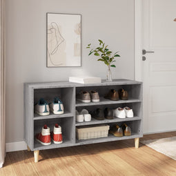 vidaXL - Schoenenkast - 102x36x60 - cm - bewerkt - hout - hoogglans - wit