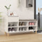 vidaXL - Schoenenkast - 102x36x60 - cm - bewerkt - hout - hoogglans - wit