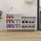 vidaXL - Schoenenkast - 102x36x60 - cm - bewerkt - hout - hoogglans - wit