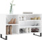 vidaXL - Schoenenkast - 102x36x60 - cm - bewerkt - hout - hoogglans - wit