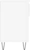 vidaXL - Schoenenkast - 102x36x60 - cm - bewerkt - hout - hoogglans - wit