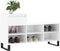 vidaXL - Schoenenkast - 102x36x60 - cm - bewerkt - hout - hoogglans - wit