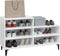 vidaXL - Schoenenkast - 102x36x60 - cm - bewerkt - hout - hoogglans - wit