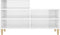 vidaXL - Schoenenkast - 102x36x60 - cm - bewerkt - hout - hoogglans - wit