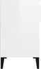 vidaXL - Schoenenkast - 102x36x60 - cm - bewerkt - hout - hoogglans - wit