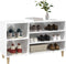 vidaXL - Schoenenkast - 102x36x60 - cm - bewerkt - hout - hoogglans - wit