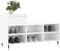vidaXL - Schoenenkast - 102x36x60 - cm - bewerkt - hout - hoogglans - wit