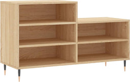 vidaXL - Schoenenkast - 102x36x60 - cm - bewerkt - hout - sonoma - eikenkleurig