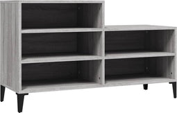 vidaXL - Schoenenkast - 102x36x60 - cm - bewerkt - hout - sonoma - grijs