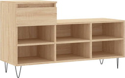 vidaXL - Schoenenkast - 102x36x60 - cm - bewerkt - hout - sonoma - eikenkleurig