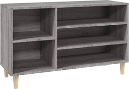 vidaXL - Schoenenkast - 102x36x60 - cm - bewerkt - hout - sonoma - grijs