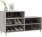 vidaXL - Schoenenkast - 102x36x60 - cm - bewerkt - hout - sonoma - grijs