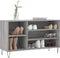 vidaXL - Schoenenkast - 102x36x60 - cm - bewerkt - hout - sonoma - grijs