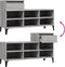 vidaXL - Schoenenkast - 102x36x60 - cm - bewerkt - hout - sonoma - grijs