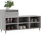 vidaXL - Schoenenkast - 102x36x60 - cm - bewerkt - hout - sonoma - grijs