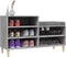 vidaXL - Schoenenkast - 102x36x60 - cm - bewerkt - hout - sonoma - grijs