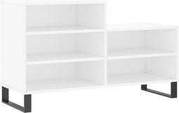 vidaXL - Schoenenkast - 102x36x60 - cm - bewerkt - hout - wit