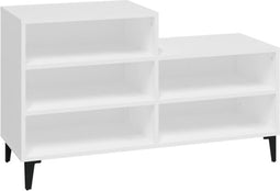 vidaXL - Schoenenkast - 102x36x60 - cm - bewerkt - hout - wit
