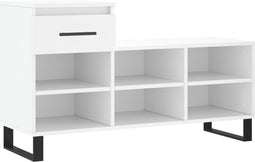 vidaXL - Schoenenkast - 102x36x60 - cm - bewerkt - hout - wit