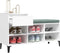 vidaXL - Schoenenkast - 102x36x60 - cm - bewerkt - hout - wit