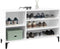vidaXL - Schoenenkast - 102x36x60 - cm - bewerkt - hout - wit