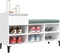vidaXL - Schoenenkast - 102x36x60 - cm - bewerkt - hout - wit