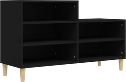 vidaXL - Schoenenkast - 102x36x60 - cm - bewerkt - hout - zwart