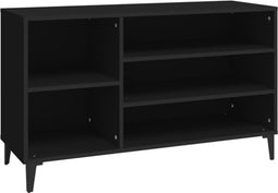 vidaXL - Schoenenkast - 102x36x60 - cm - bewerkt - hout - zwart