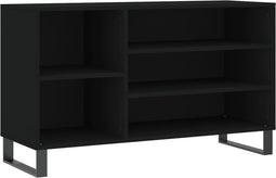 vidaXL - Schoenenkast - 102x36x60 - cm - bewerkt - hout - zwart