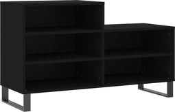 vidaXL - Schoenenkast - 102x36x60 - cm - bewerkt - hout - zwart