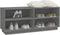 vidaXL - Schoenenkast - 110x34x45 - cm - massief - grenenhout - grijs