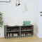 vidaXL - Schoenenkast - 110x34x45 - cm - massief - grenenhout - grijs