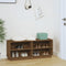 vidaXL - Schoenenkast - 110x34x45 - cm - massief - grenenhout - honingbruin