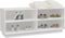 vidaXL - Schoenenkast - 110x34x45 - cm - massief - grenenhout - wit
