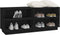 vidaXL - Schoenenkast - 110x34x45 - cm - massief - grenenhout - zwart
