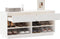 vidaXL - Schoenenkast - 110x34x52 - cm - massief - grenenhout - grijs