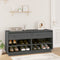 vidaXL - Schoenenkast - 110x34x52 - cm - massief - grenenhout - grijs