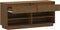 vidaXL - Schoenenkast - 110x34x52 - cm - massief - grenenhout - honingbruin