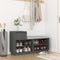 vidaXL - Schoenenkast - 110x34x61 - cm - massief - grenenhout - grijs