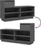 vidaXL - Schoenenkast - 110x34x61 - cm - massief - grenenhout - grijs