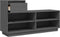 vidaXL - Schoenenkast - 110x34x61 - cm - massief - grenenhout - grijs