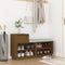 vidaXL - Schoenenkast - 110x34x61 - cm - massief - grenenhout - honingbruin