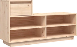 vidaXL - Schoenenkast - 110x34x61 - cm - massief - grenenhout