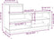 vidaXL - Schoenenkast - 110x34x61 - cm - massief - grenenhout - honingbruin