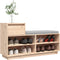 vidaXL - Schoenenkast - 110x34x61 - cm - massief - grenenhout