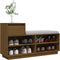 vidaXL - Schoenenkast - 110x34x61 - cm - massief - grenenhout - honingbruin