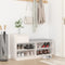 vidaXL - Schoenenkast - 110x34x61 - cm - massief - grenenhout - wit