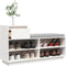vidaXL - Schoenenkast - 110x34x61 - cm - massief - grenenhout - wit